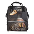 thumbnail image 1 of Balery Graffiti Cool Duck Mummy Backpack - Waterproof Twill Canvas, Large Capacity Diaper Bag with Multiple Pockets and Adjustable Straps, 1 of 6
