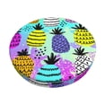 thumbnail image 1 of Balery Graffiti Pineapples Velvet Round Bar Chair Cushion Cover Adjustable, Protects From Scratches And Stains, Soft & Washable Ideal For Wooden And Metal Stools - 12 Inch, 1 of 7
