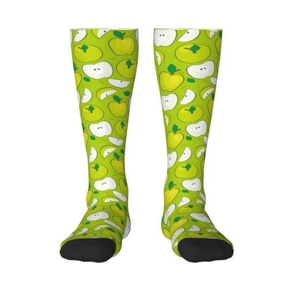 Balery Green Apple Fun Novelty Socks Men'S Women'S Crew Socks Funny Crazy Novelty Socks Quirky And Cool Socks