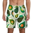 thumbnail image 1 of Balery Green Avocado Mens Swim Trunks Swim Shorts for Men Quick Dry Inseam Beach Shorts with Compression Liner Pocket-XX-Large, 1 of 9