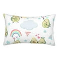 thumbnail image 1 of Balery Green Blue Avocado Pillow Covers,Bed Pilowcases,Reversible Plush Throw Pillow Covers End Pillow Encasement,Pillow Case - 14"X20", 1 of 9