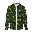 thumbnail image 1 of Balery Green Branch Olive Men's Women's UPF 50+ Sun Protection Lightweight Hoodie Performance Long Sleeve Shirt for Fishing Running-XX-Large, 1 of 9