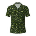 thumbnail image 1 of Balery Green Branch Olive Printed Men’s Short Sleeve Polo Shirt, Midweight Men's Shirt,Golf Polo shirts -4X-Large, 1 of 8