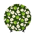 thumbnail image 1 of Balery Green Fruit Print Bone China Decorative Plate Ceramic Dinner Plates Art Crafts with Display Stand-8in, 1 of 6