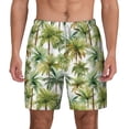 thumbnail image 1 of Balery Green Hawaii Palms Mens Swim Trunks Swim Shorts for Men Quick Dry Inseam Beach Shorts with Compression Liner Pocket-Small, 1 of 9