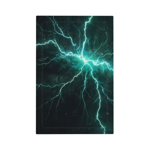 Balery Green Lightning Flash for Duplex Wall Plates Kit, Electrical Outlet Covers, Standard Size 1-Gang 5.0" x3.0", Electric Receptacle Plug Covers-Style V