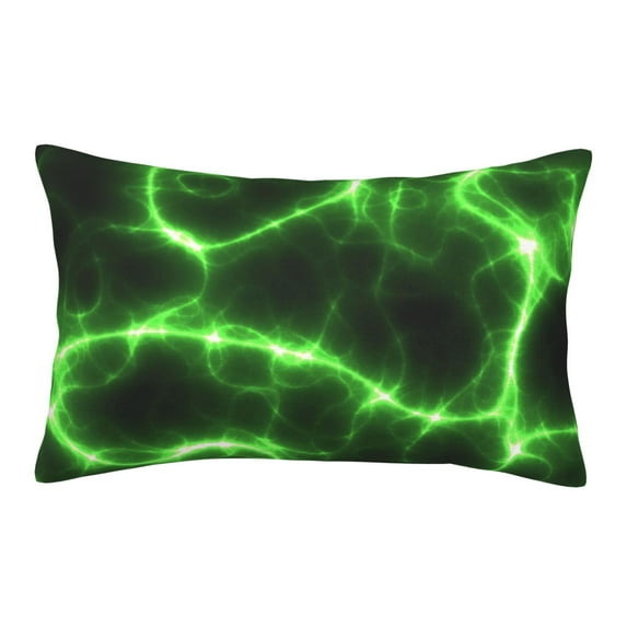 Balery Green Lightning Pillow Covers,Bed Pilowcases,Reversible Plush Throw Pillow Covers End Pillow Encasement,Pillow Case - 16"X24"
