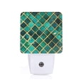thumbnail image 1 of Balery Green Mosaic Glass Pattern LED Night Light with Automatic Sensor Plug in Night Light with Dusk-to-Dawn Light Sensor LED Nightlight 0.5W-UK, 1 of 7