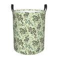 thumbnail image 1 of Balery Green Snake Round Laundry Basket with Handles Waterproof Freestanding Laundry Hamper for Clothes Toys in the Dorm and Family-, 1 of 8