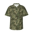 thumbnail image 1 of Balery Green Snake Skin Print Men's Hawaiian Shirts Short Sleeve Beach Shirt Relaxed Fit Vacation Button Down Shirts-Medium, 1 of 9