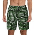 thumbnail image 1 of Balery Green Snakeskin Mens Swim Trunks Swim Shorts for Men Quick Dry Inseam Beach Shorts with Compression Liner Pocket-Medium, 1 of 9