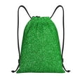 Balery Green Sparkling Shiny Pattern Drawstring Backpack Bag Sport Gym
