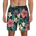 thumbnail image 1 of Balery Green Tropical Leaves Mens Swim Trunks Swim Shorts for Men Quick Dry Inseam Beach Shorts with Compression Liner Pocket-X-Large, 1 of 9