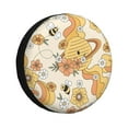thumbnail image 1 of Balery Groovy Floraltire Cover Waterproof Dust-Proof, Universal Spare Wheel Tire Cover For Trailer, Rv, Suv Truck And Vehicle Camper Accessories-15 Inch, 1 of 9