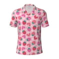 thumbnail image 1 of Balery Haear Strawberry Printed Men’s Short Sleeve Polo Shirt, Midweight Men's Shirt,Golf Polo shirts -Medium, 1 of 9