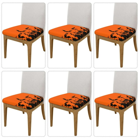 Balery Halloween Bats Stretch Couch Cushion Covers, Individual Sofa Cushion Covers, Soft Chair Sofa Seat Cushion Slipcover with Elastic Bottom Milk Silk-16.9in