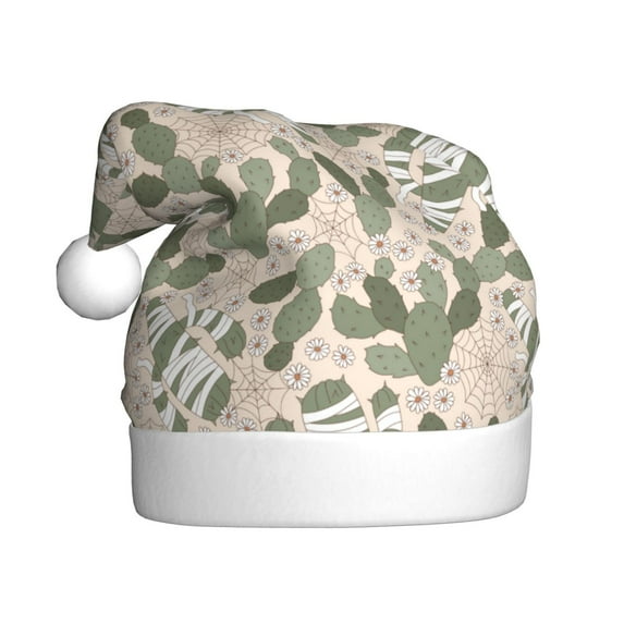 Balery Halloween Cactus Pattern Santa Hat Christmas Hat Funny Christmas Hat Christmas Knitted Beanie Hat For Men Women Adult