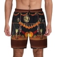 thumbnail image 1 of Balery Halloween Decoration Mens Swim Trunks Swim Shorts for Men Quick Dry Inseam Beach Shorts with Compression Liner Pocket-Large, 1 of 9