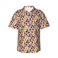 thumbnail image 1 of Balery Halloween Pumpkin Print Men's Hawaiian Shirts Short Sleeve Beach Shirt Relaxed Fit Vacation Button Down Shirts-Small, 1 of 9