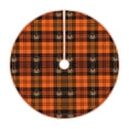 thumbnail image 1 of Balery Halloween Tartan Plaid Printed Christmas Tree Skirt , Merry Christmas Party Christmas Tree Decoration,Adjustable Tree Skirt-30", 1 of 6