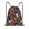 thumbnail image 1 of Balery Halloween With Skull Pattern Drawstring Backpack Bag Sport Gym Sackpack Cinch Bags Pattern Drawstring Backpack Bag Sport Gym Sackpack Cinch Bags -Small, 1 of 6