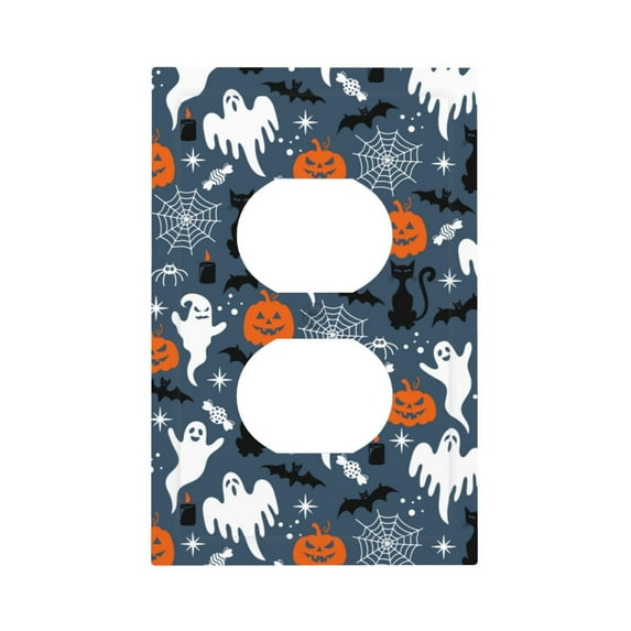 Balery Halloween for Duplex Wall Plates Kit, Electrical Outlet Covers, Standard Size 1-Gang 5.0" x3.0", Electric Receptacle Plug Covers-Style S