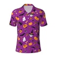 thumbnail image 1 of Balery Halloween2 Printed Men’s Short Sleeve Polo Shirt, Midweight Men's Shirt,Golf Polo shirts -3X-Large, 1 of 8