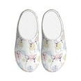 thumbnail image 1 of Balery Hand Drawn Rabbit Pattern Women's Fuzzy Memory Foam Slippers Fluffy Winter House Shoes Indoor and Outdoor-40/41, 1 of 7