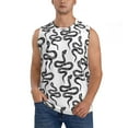 thumbnail image 1 of Balery Hand Drawn Snake Men's Sleeveless Muscle Shirts Workout Tank Top, Moisture Wicking, Odor Protection-Medium, 1 of 8