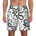 thumbnail image 1 of Balery Hand Drawn Snake Mens Swim Trunks Swim Shorts for Men Quick Dry Inseam Beach Shorts with Compression Liner Pocket-XX-Large, 1 of 9