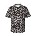 thumbnail image 1 of Balery Hand Drawn Snake Print Men's Hawaiian Shirts Short Sleeve Beach Shirt Relaxed Fit Vacation Button Down Shirts-Medium, 1 of 9