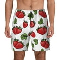 thumbnail image 1 of Balery Hand Drawn Strawberry Mens Swim Trunks Swim Shorts for Men Quick Dry Inseam Beach Shorts with Compression Liner Pocket-X-Large, 1 of 9