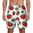thumbnail image 1 of Balery Hand Drawn Strawberry Mens Swim Trunks Swim Shorts for Men Quick Dry Inseam Beach Shorts with Compression Liner Pocket-XX-Large, 1 of 9