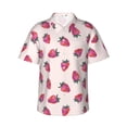 thumbnail image 1 of Balery Hand Drawn Strawberry Print Men's Hawaiian Shirts Short Sleeve Beach Shirt Relaxed Fit Vacation Button Down Shirts-3X-Large, 1 of 9