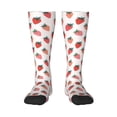 thumbnail image 1 of Balery Hand Drawn Strawberry Printed Novelty Socks Men's Women's Crew Socks Sports Socks Knee High Socks Cotton Socks Quirky and Cool Socks, 1 of 9