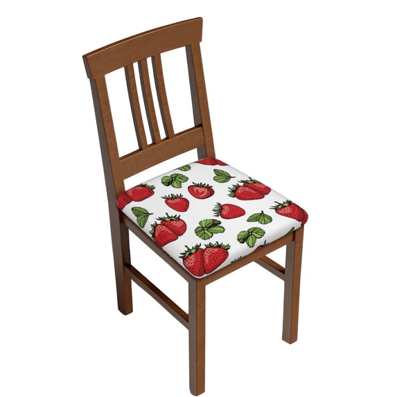 Balery Hand Drawn Strawberry Stretch Couch Cushion Covers, Individual Sofa Cushion Covers, Soft Chair Sofa Seat Cushion Slipcover with Elastic Bottom Milk Silk-16.9in