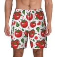 thumbnail image 1 of Balery Hand Drawn Tomatoes Mens Swim Trunks Swim Shorts for Men Quick Dry Inseam Beach Shorts with Compression Liner Pocket-XX-Large, 1 of 9