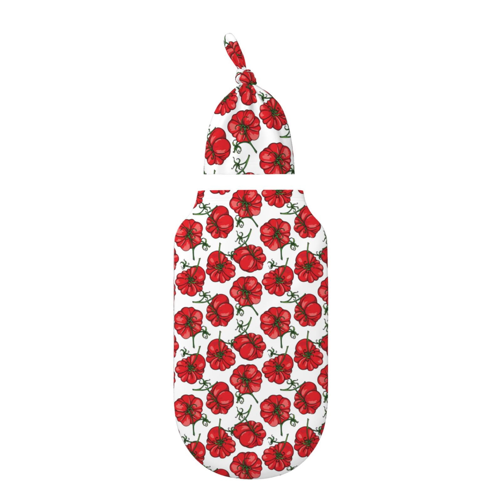 Balery Hand Drawn Tomatoes Printed Baby Swaddle Receiving Blankets with