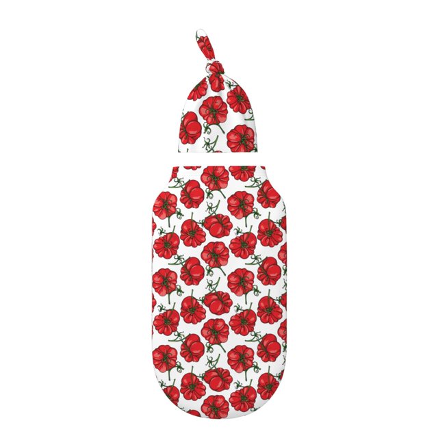Balery Hand Drawn Tomatoes Printed Baby Swaddle Receiving Blankets with
