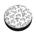 thumbnail image 1 of Balery Hand Drawn Turtle Tire Covers - Tough Tire Wheel Protector for Truck, SUV, Trailer, Camper, RV -15 inch, 1 of 8