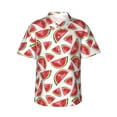 thumbnail image 1 of Balery Hand Drawn Watermelon Print Men's Hawaiian Shirts Short Sleeve Beach Shirt Relaxed Fit Vacation Button Down Shirts-3X-Large, 1 of 9