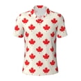 thumbnail image 1 of Balery Happy Canada Day Printed Men’s Short Sleeve Polo Shirt, Midweight Men's Shirt,Golf Polo shirts -3X-Large, 1 of 8