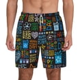 thumbnail image 1 of Balery Happy Father Day Mens Swim Trunks Swim Shorts for Men Quick Dry Inseam Beach Shorts with Compression Liner Pocket-Medium, 1 of 9