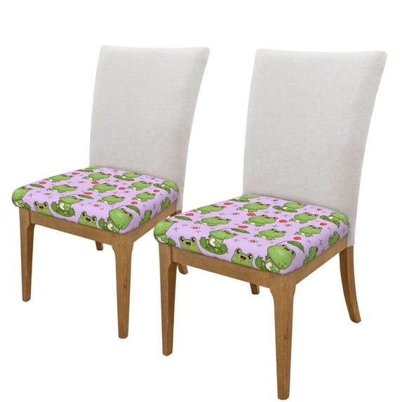 Balery Happy Frogs1 Stretch Couch Cushion Covers, Individual Sofa Cushion Covers, Soft Chair Sofa Seat Cushion Slipcover with Elastic Bottom Milk Silk-16.9in