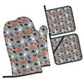 thumbnail image 1 of Balery Happy Halloween Pattern Oven Mitts and Pot Holders 4 pcs Set, Kitchen Oven Glove High Heat Resistant 500℉ Oven Mitts with Non-Slip Silicone Surface, 1 of 6