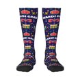 thumbnail image 1 of Balery Happy Mardi Gras Fun Novelty Socks Men'S Women'S Crew Socks Funny Crazy Novelty Socks Quirky And Cool Socks, 1 of 9