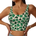 thumbnail image 1 of Balery Happy St. Patrick's Day Pattern Racerback Sports Bras for Women - Padded Seamless High Impact Support for Yoga Gym Workout Fitness-Medium, 1 of 8