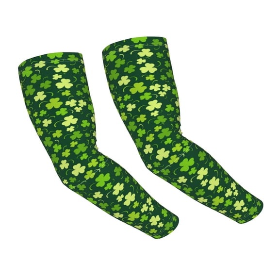 Balery Happy St. Patrick's day Cooling Arm Sleeves for Men & Women – Breathable, Moisture-Wicking Arm Sleeves for Women, Men & Kids