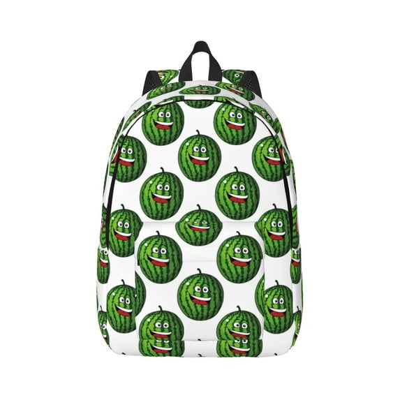 Balery Happy Watermelon Vintage Canvas Backpack for Men and Women - Large Capacity, Durable Travel Laptop Bag for School, Work, Hiking, and Outdoor Activities