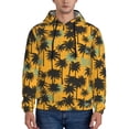 thumbnail image 1 of Balery Hawaii Palms Pattern Mens Hoodie Kangaroo Pocket Hoodie Pullover Hooded Sweatshirt Ideal for Daily Wear Travel and Home-XX-Large, 1 of 7